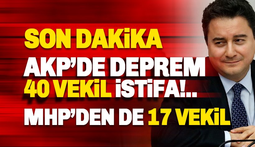 Son dakika: AKP'de, 40 milletvekili yeni parti için istifaya hazırlanıyor