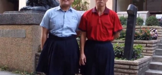 Tayvan'da erkek lise öğrencilerine okulda etek giyme izni verildi