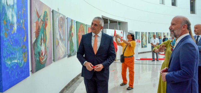 Türkmenistanlı sanatçılar Annadurdy Myradaliev ile Aynagozel Nuryeva’nın sergileri açıldı