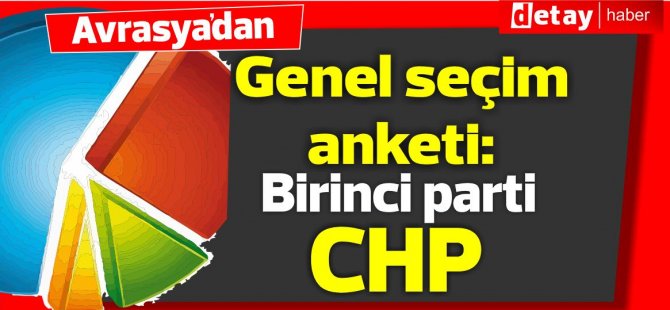 Avrasya'dan genel seçim anketi: Birinci parti CHP