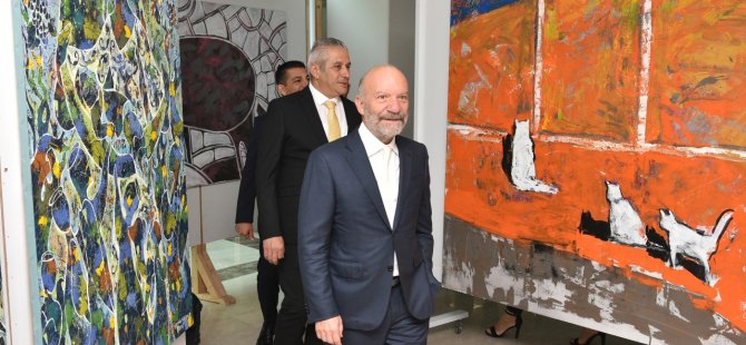 Taçoy, Kıbrıs  Modern Sanat Müzesi için hazırlanan sergilerin açılışını yaptı