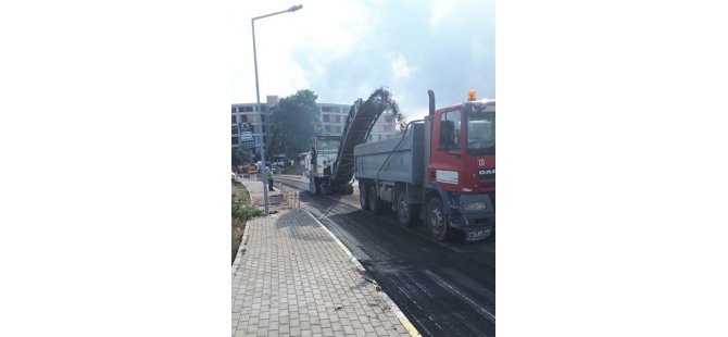 Girne’de asfaltlama çalışmaları sürüyor