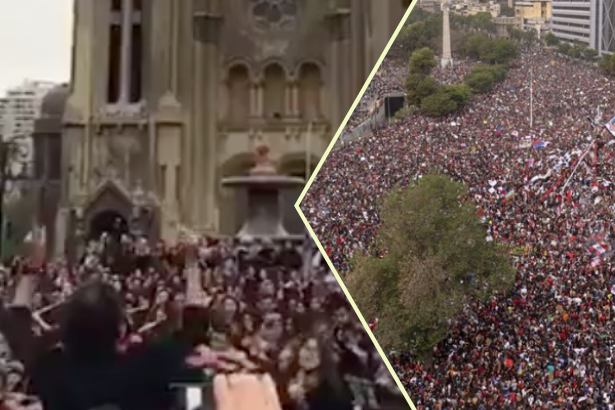 Şili halkı "El pueblo unido, jamas será vencido!" (VİDEO)