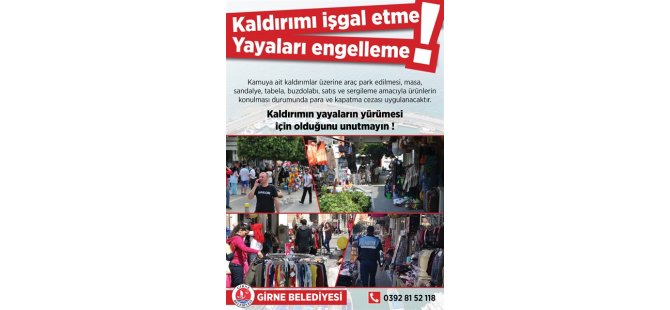 Girne Belediyesi kamuya ait kaldırım ihlalinde bulunan işletmelere ve tüm motorlu araçlara ceza uygulayacak