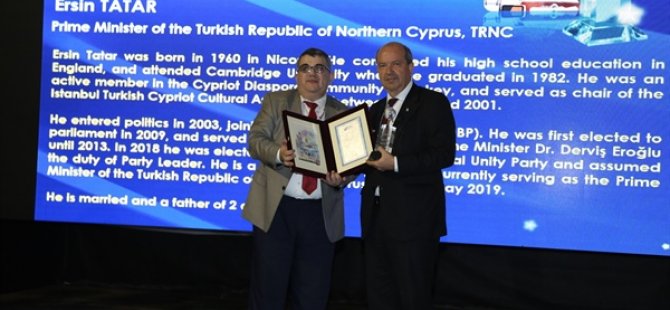 Tatar’a Stratejik Vizyon Sahibi Devlet Adamı Ödülü verildi
