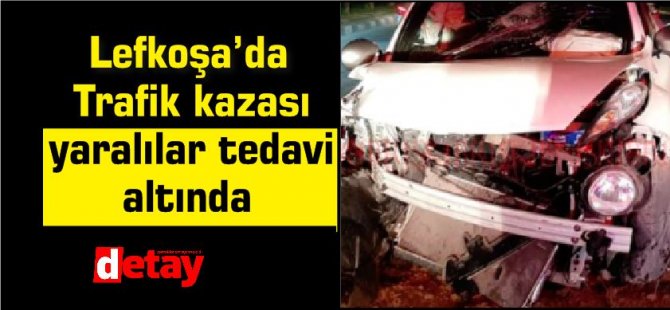 Lefkoşa'da Trafik kazası...yaralılar tedavi altında