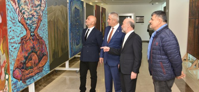 Taçoy  Kıbrıs Modern Sanat Müzesi için hazırlanan sergilerin açılışını yaptı