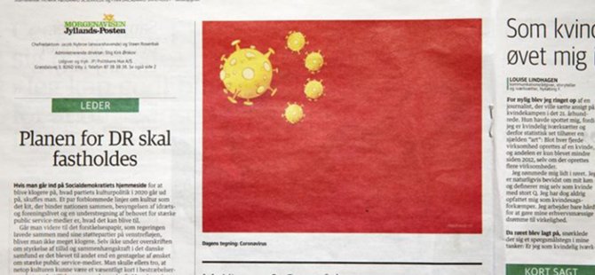 Danimarka gazetesi Çin bayrağını koronavirüs sembolüyle çizdi; Pekin özür talep ediyor