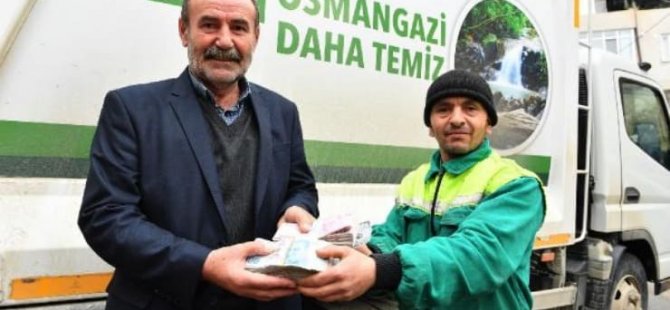 Temizlik işçisi çöpte bulduğu 110 bin lira ve 1500 doları sahibine teslim etti