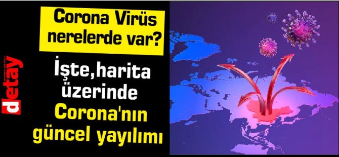 Corona Virüs nerelerde var? İşte harita üzerinde Corona'nın güncel yayılımı