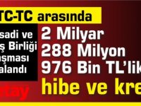 TC’den 2 Milyar 288 Milyon 976 Bin TL’lik hibe ve kredi