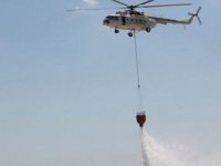 Ercan’a yangın helikopteri konuşlandırıldı