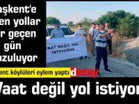 Taşkent köylüleri eylem yaptı:Vaat değil yol istiyoruz