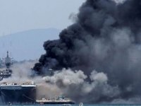 ABD’de savaş gemisinde yangın