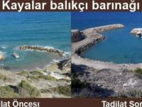 Tatar Kayalar balıkçı barınağının tadilat sonrası açılışını yaptı