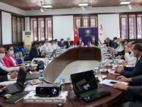 TC-KKTC Mali Protokolü I. Gözden Geçirme Toplantısı Turizm ve Çevre Bakanlığı toplantı salonunda yapıldı.
