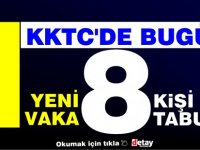 KKTC'de bugün 1 yeni vaka,taburcu edilen 8 kişi