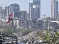 Beyrut Limanı'ndaki Patlamanın Ardında Bıraktığı Ağır Enkaz Kaldırılmayı Bekliyor