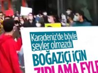 Artvin'de KTÜ Öğrencilerinden Boğaziçili Öğrencilere Destek Eylemi