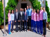 Cumhurbaşkanı, Türkiye'de 1'inci Lige yükselen YDÜ Kadın Basketbol Takımı'nı kabul etti