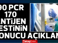 Yenierenköy'de yapılan 90 PCR,170 antijen testinin sonucu açıklandı