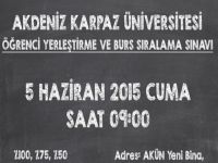 Akdeniz Karpaz Üniversitesi Öğrenci Yerleştirme Ve Burs Sıralama Sınavı yapılıyor