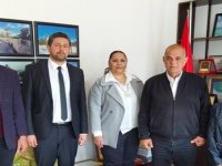 Lefkoşa Yunus Emre Enstitüsü ile Lefke Yardım ve Halk Derneği, Lefke Belediyesi’ni ziyaret etti