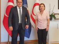 KKTC Kültür Dairesi müdürü Zaimağaoğlu'dan DAÜ ye ziyaret