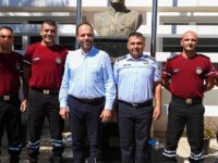 İskele Belediye Başkanı Sadıkoğlu, İskele İtfaiye Şubesi’ni ziyaret etti