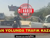 Ercan yolunda trafik kazası
