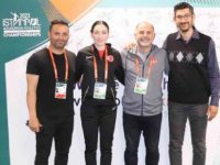 Ferhat Sakallı ve Berk Tuna, Avrupa şampiyonu Tuğba Danışmaz’ı kutladı