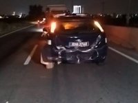 Girne-Lefkoşa ana yolunda kaza: Polis aracına çarptı