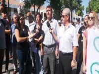 Erdoğan'ın adaya gelişi protesto edildi sloganlar atıldı