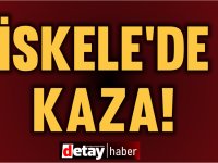 İskele'de trafik kazası, aracı ile takla attı!