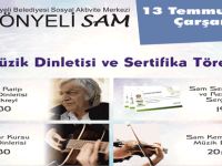 Gönyeli SAM’da müzik dinletisi ve sertifika töreni