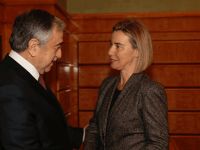 Akıncı, Mogherini ile bir araya geldi