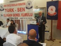 Arslan Bıçaklı yeniden Türk-Sen genel başkanlığına seçildi