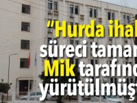 “Hurda ihalesi süreci tamamen Mik tarafından yürütülmüştür”