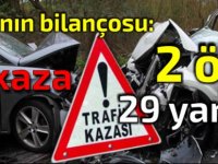 Polis Bilançoyu açıkladı: 62 trafik kazasında 2 kişi hayatını kaybetti, 29 kişi yaralandı.