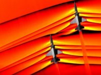 İki süpersonik uçaktan yayılan şok dalgaları görüntülendi
