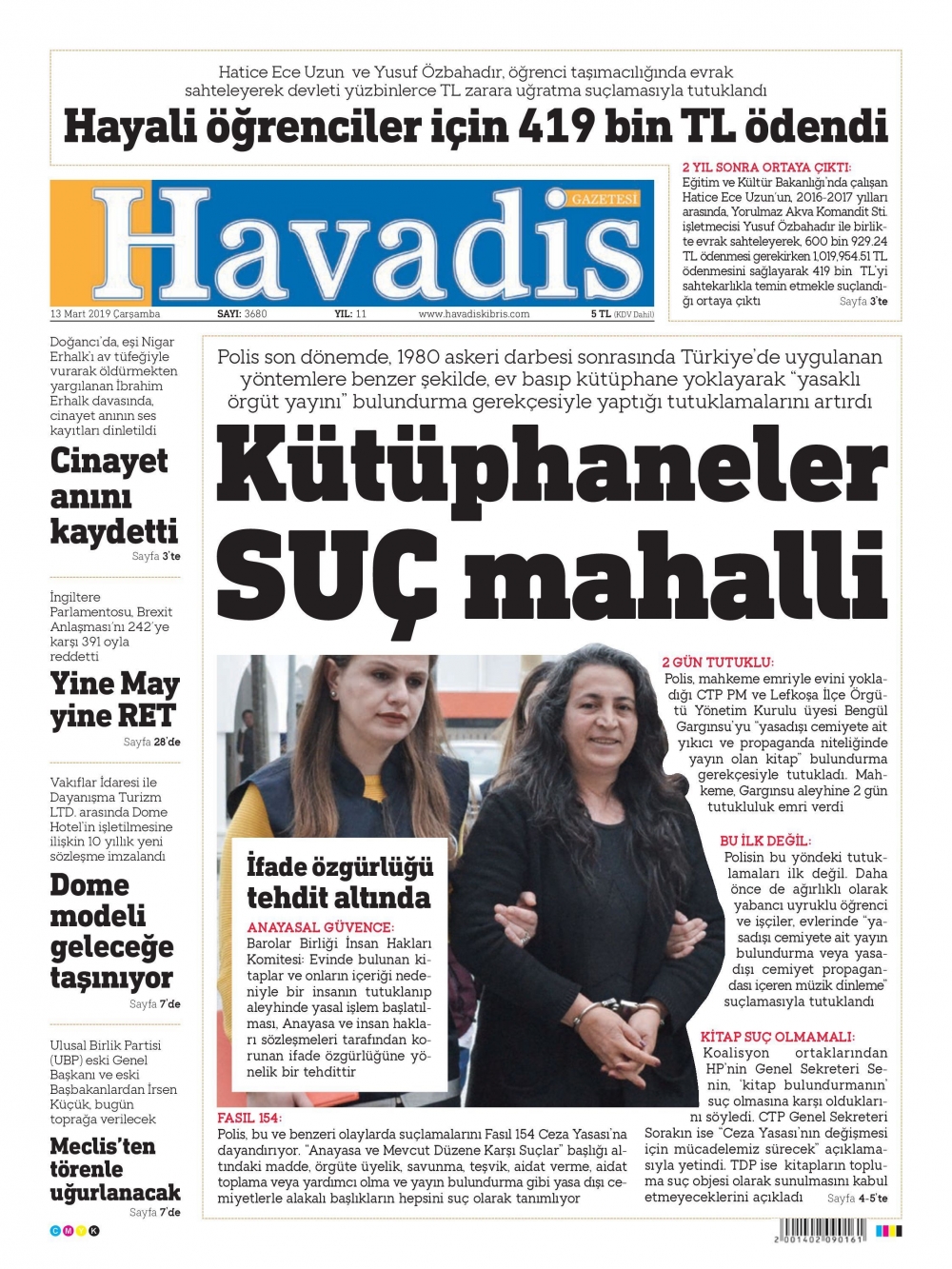 Gazeteler kitap tutuklamasını nasıl gördü? galerisi resim 2