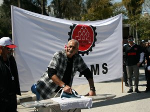 Çalışanların dünkü grev ve eyleminden ilginç kareler