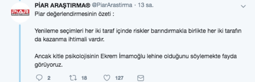 PİAR 'dan İstanbul seçimi anketi:  31 Mart'a oranla çok daha b galerisi resim 13