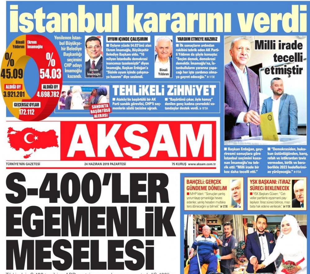 İktidar gazeteleri İmamoğlu'nun zaferini nasıl gördü? galerisi resim 1