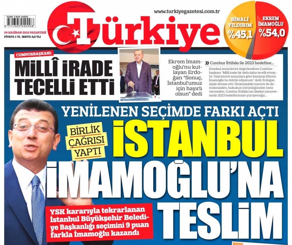 İktidar gazeteleri İmamoğlu'nun zaferini nasıl gördü? galerisi resim 10