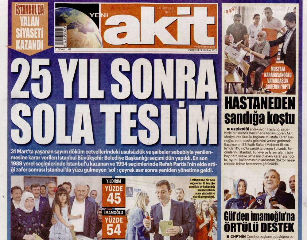 İktidar gazeteleri İmamoğlu'nun zaferini nasıl gördü? galerisi resim 3