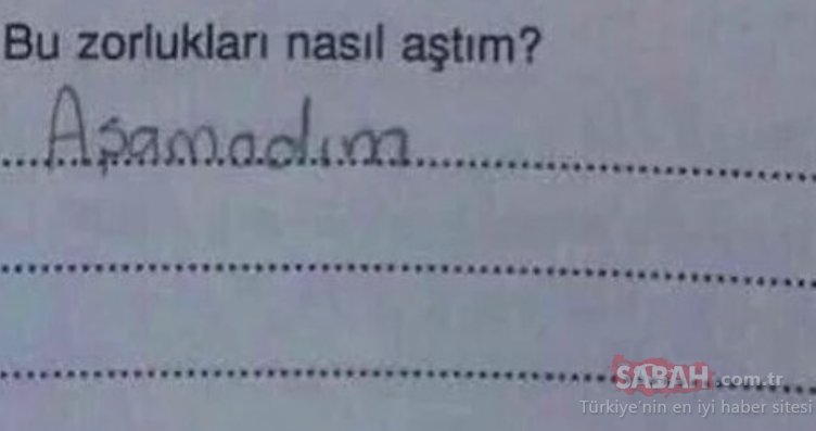 Sınav kağıtlarına verilen komik cevaplar! galerisi resim 1