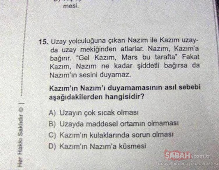 Sınav kağıtlarına verilen komik cevaplar! galerisi resim 20