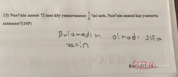 Sınav kağıtlarına verilen komik cevaplar! galerisi resim 5