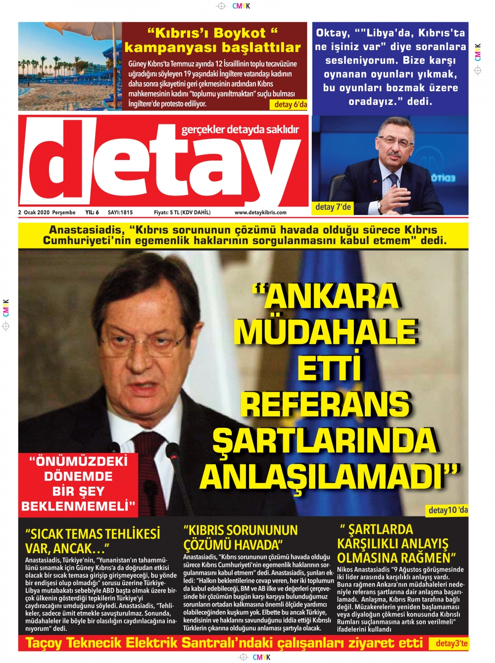 Detay Gazetesi 2 Ocak 2020 galerisi resim 1